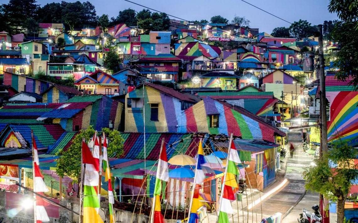 village multicolore indonésie